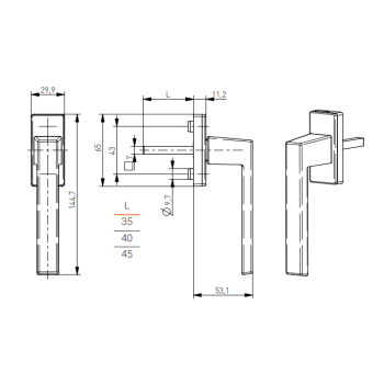 Оконная ручка TALLINN medos цвет антрацит Антрацит 122.06 грн.