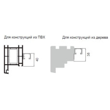 Комплект шин ROTO Patio Alversa для ширини стулки 600-900 мм колір білий 766792