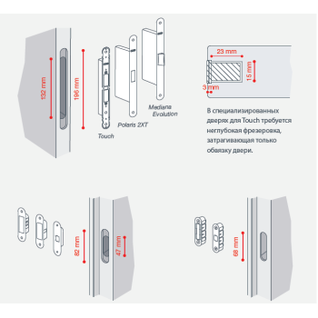 Магнітний міжкімнатний замок AGB Touch Білий 2 738.08 грн.