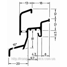 Профиль защитный Gutmann Donau 22/20F белый