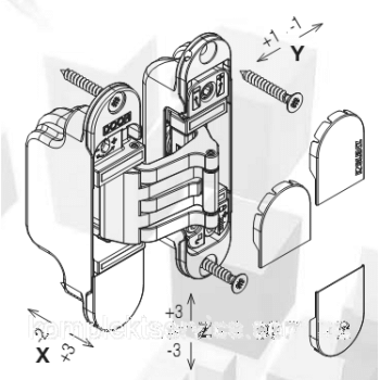 Прихована петля Krona Koblenz Kubica K6300 (40 кг), хром матовий — від 2 031.90 грн.