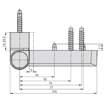 Петля ROTO Doorline Solid150P 17-20,5/39 на 110 кг. R01.3 титан — від 750.24 грн.