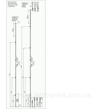 Замок реечный AGB Unitop 16/85/45 (1980-2400) D55 защелка - от 1 615.10 грн.
