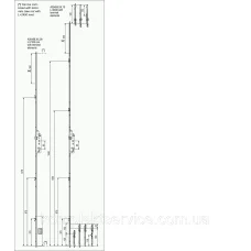 Замок реечный AGB Unitop 16/85 (1980-2400)  защелка