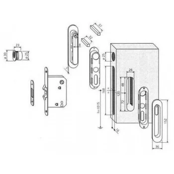 Ручки и механизм для раздвижных дверей, Scivola- TT. - от 3 804.86 грн.