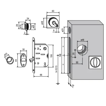 SCIVOLA TRE CLASS AGB ЗАМОК ДЛЯ РОЗРУХОВИХ ДВЕРЕЙ — від 2 080.35 грн.