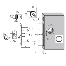 SCIVOLA TRE CLASS  AGB ЗАМОК ДЛЯ РАЗДВИЖНЫХ ДВЕРЕЙ