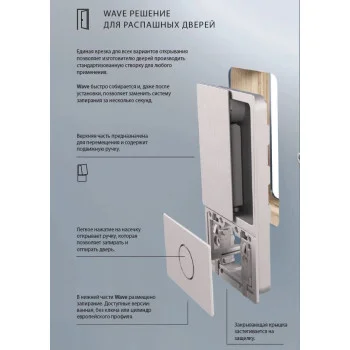 Комплект ручек для распашной двери, Wave (AGB) - WC - от 8 312.03 грн.