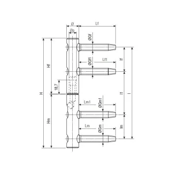 Дверная 4-х штыревая петля AGB Zenit D20 - от 973.75 грн.