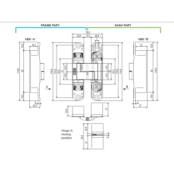 Скрытая петля AGB Серия Eclipse 3.0, черный - от 882.57 грн.