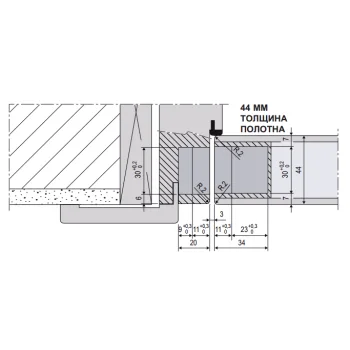 Скрытая центрированная петля AGB Серия Eclipse 2.0, белый - от 1 087.33 грн.