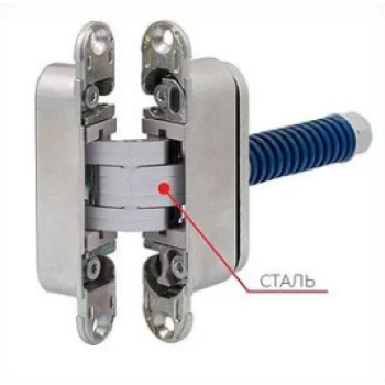 Прихована петля AGB Серія Eclipse 3.2 HD з доводчиком, хром матовий — від 4 689.00 грн.