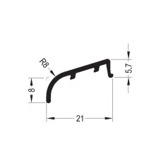 Профиль защитный на створку ALURON  APS 20