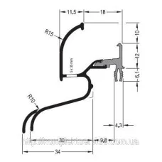 Профиль защитный на раму ALURON  ATW 22/30