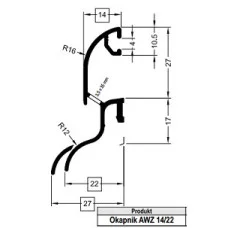 Профиль защитный на раму ALURON  AWZ 14/22