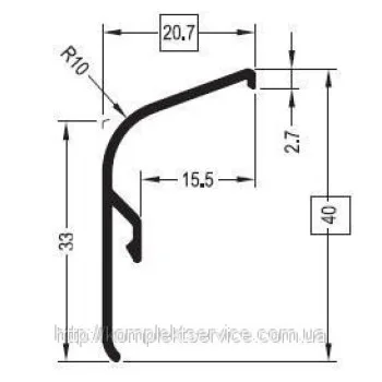 Заглушка профілю на стулку ALURON APZ 21/40 (пара) — від 56.79 грн.