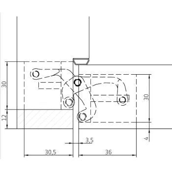 Скрытая петля Anselmi AN164 3D (60 кг), 014 хром матовый - от 1 094.10 грн.
