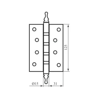 Дверная петля Antique Collection АС02 - от 524.65 грн.