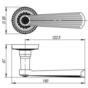Дверная ручка Armadillo Romeo CL3 - от 1 250.40 грн.