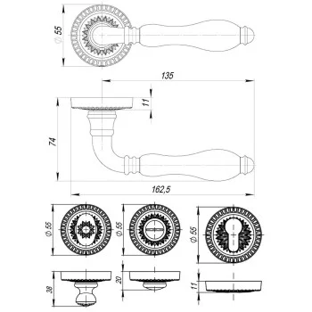 Дверная ручка Armadillo Silvia CL 1 - от 1 250.40 грн.
