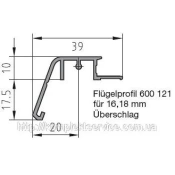 Захист стулки BUG-Alutechnik (Flugelprofil 600121) — від 246.43 грн.