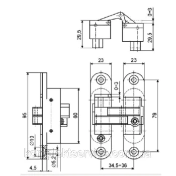 Монтажна пластина для петлі прихованої (100 кг) — від 65.34 грн.