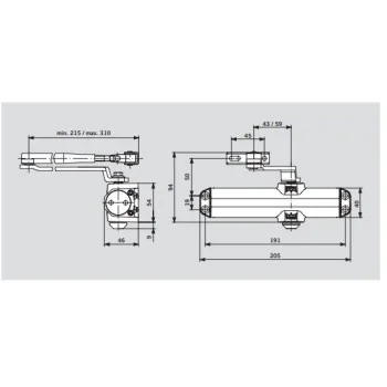 Дверний доводчик Dorma TS Compakt EN 2/3//4 — від 2 054.30 грн.