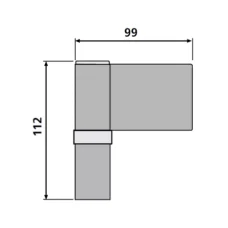 Дверная петля Dr. Hahn KT-N   (наплав 18-23 мм)