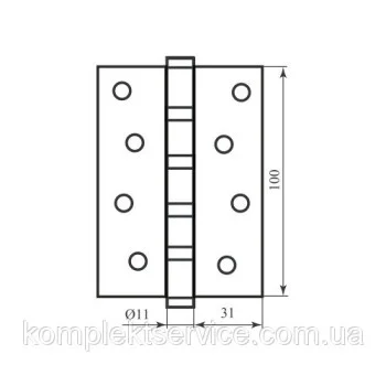 Дверна петля Firenze 100*3мм — від 361.05 грн.