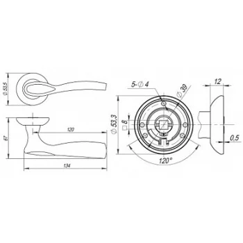Дверна ручка Fuaro Aria RM — від 1 094.10 грн.