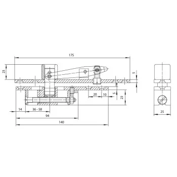 Регульована петля, для маятникових дверей, модель С, 43 мм GEZE 006666 — від 875.28 грн.