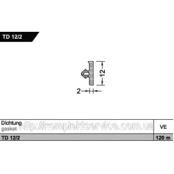 Уплотнитель TD 12/2 для порогов Weser от Gutmann AG - от 44.29 грн.