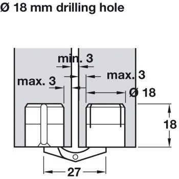 Прихована меблева петля Zysa 18 мм для товщини 24-32 мм. — від 307.39 грн.