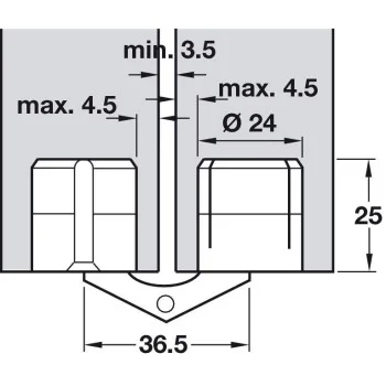 Прихована меблева петля Zysa 24 мм для товщини 31-40 мм. — від 573.10 грн.