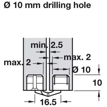 Прихована меблева петля Zysa 10 мм для товщини 14-19 мм. — від 182.35 грн.