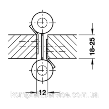 Петля двухсторонняя маятниковая 15 кг, латунь - от 1 010.74 грн.