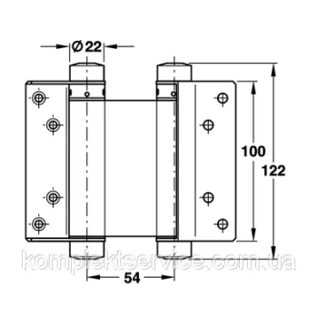 Петля двусторонняя маятниковая 22 кг., латунь - от 1 302.50 грн.