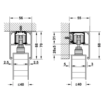 Раздвижные системы Slido Classic 40-120P с 2х-сторонним доводчиком - от 8 752.80 грн.