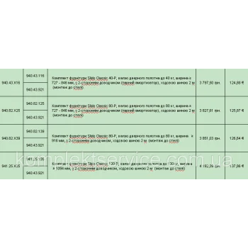 Раздвижные системы Slido Classic 40-120P с 2х-сторонним доводчиком - от 8 752.80 грн.