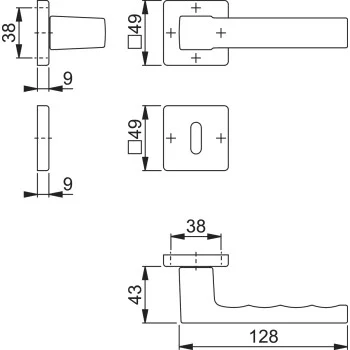 Дверна ручка на розетках Hoppe Toulon — від 1 979.80 грн.