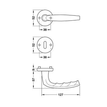 Дверна ручка Hoppe ATLANTA 1530 PZ/42KV/42KVS — від 1 105.04 грн.