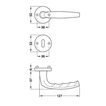 Дверная ручка Hoppe ATLANTA 1530 WC / 42KV / 42KVS - от 1 567.17 грн.