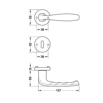 Дверная ручкка Hoppe NEW YORK 1810 PZ / 42KV / 42KVS - от 828.39 грн.