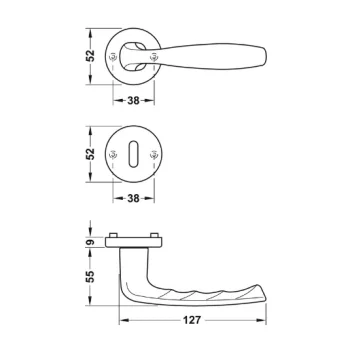 Дверна ручка Hoppe NEW YORK 1810 WC/42KV/42KVS — від 1 410.35 грн.