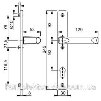 Дверная ручка Hoppe London - от 807.55 грн.
