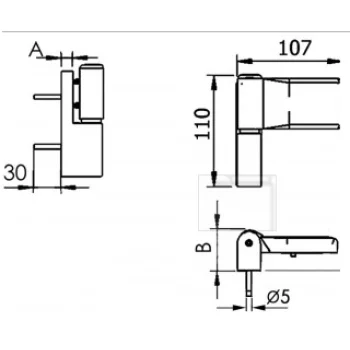 Дверна петля IQ+ 107 19-22 мм. — від 618.95 грн.
