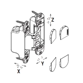 Скрытая петля Krona Koblenz KubiKuadra K3000 (45 кг), хром матовый - от 3 071.30 грн.