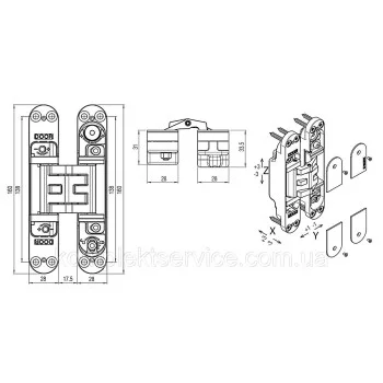 Скрытая петля Krona Koblenz Kubica K5080 (80 кг), хром матовый - от 2 031.90 грн.