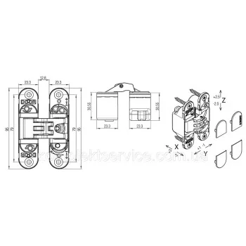 Скритая петля Krona Koblenz Kubica K6200 (45 кг), хром матовый - от 1 406.70 грн.