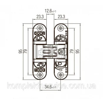 Прихована петля Krona Koblenz Kubica K6200 (45 кг), латунь — від 1 875.60 грн.